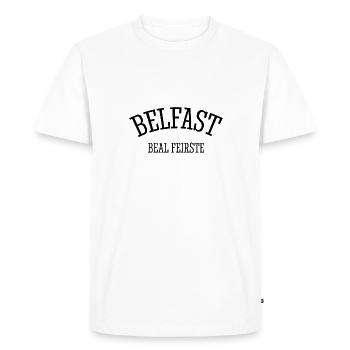 Belfast, Beal Feirste, Irlande du Nord, Irlande du Nord - T-shirt Premium bio Homme - blanc - Devant - Nico (187cm)