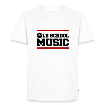 Musique old school - T-shirt Premium bio Homme - blanc - Devant - Nico (187cm)