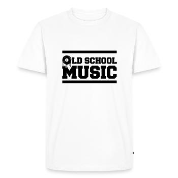 Musique old school - T-shirt Premium bio Homme - blanc - Devant - Nico (187cm)
