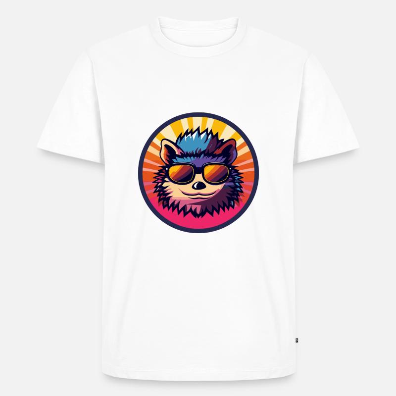 Igel Comic Cool Sommer - Männer Premium Bio T-Shirt - Weiß