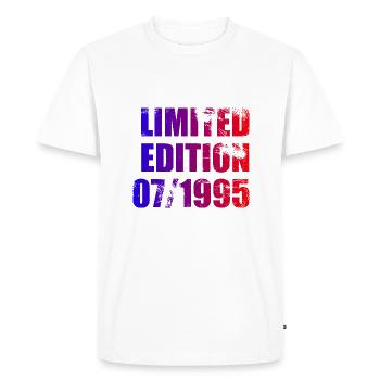 30th Birthday Limited Edition 07/1995 - Men's Premium Organic T-Shirt - white - Front - Nico (187cm)