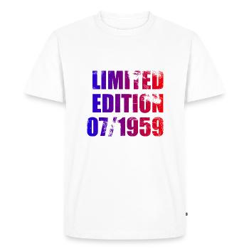 66th Birthday Limited Edition 07/1959 - Men's Premium Organic T-Shirt - white - Front - Nico (187cm)