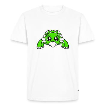 tortue mignon mignon yeux écarquillés petit enfant - T-shirt Premium bio Homme - blanc - Devant - Nico (187cm)