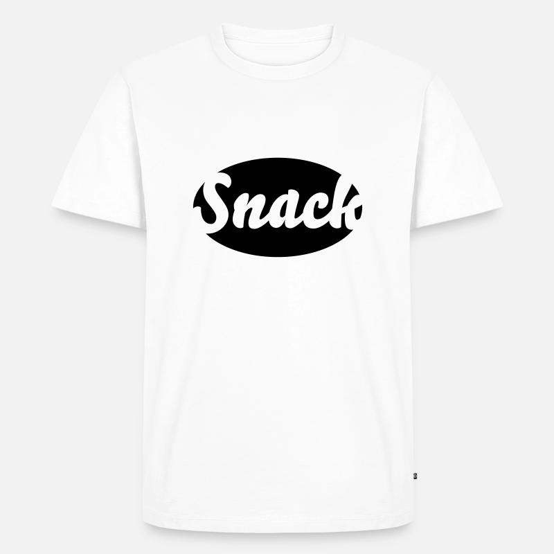 Snack - Männer Premium Bio T-Shirt - Weiß