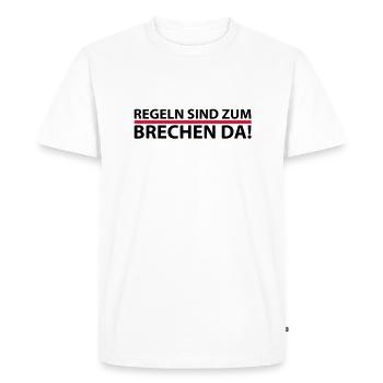 Rules are for breaking because - Men's Premium Organic T-Shirt - white - Front - Nico (187cm)