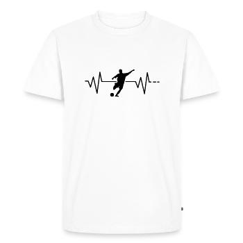 Heartbeat Soccer - Football, Sport, Équipe, Joueurs - T-shirt Premium bio Homme - blanc - Devant - Nico (187cm)