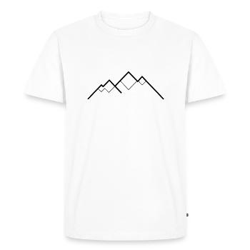 Mountain range - Men's Premium Organic T-Shirt - white - Front - Nico (187cm)
