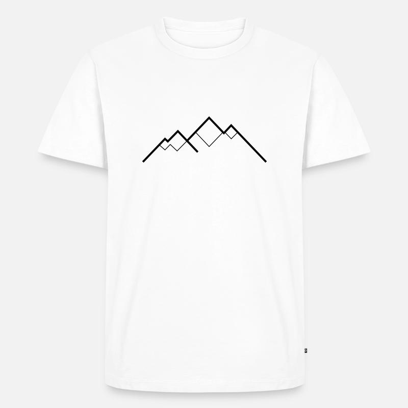 Mountain range - Men's Premium Organic T-Shirt - white