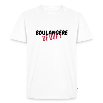 Baker Bakery Boulanger Bäcker Bäckerei Boulangerie - Men's Premium Organic T-Shirt - white - Front - Nico (187cm)