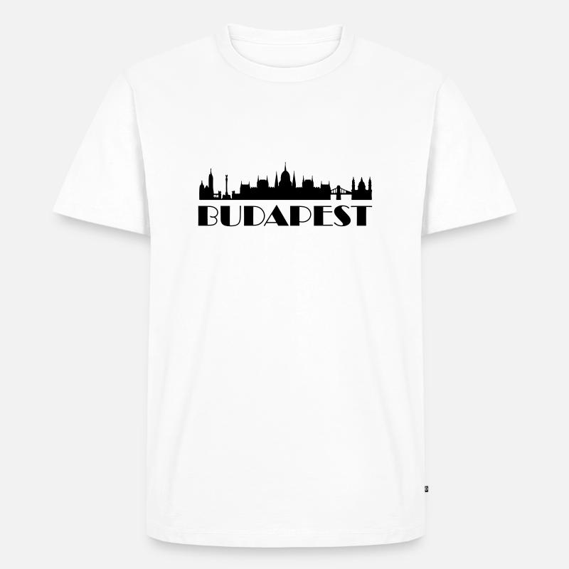 Budapest - Männer Premium Bio T-Shirt - Weiß