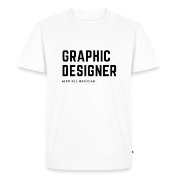 Graphic designer - Men's Premium Organic T-Shirt - white - Front - Nico (187cm)