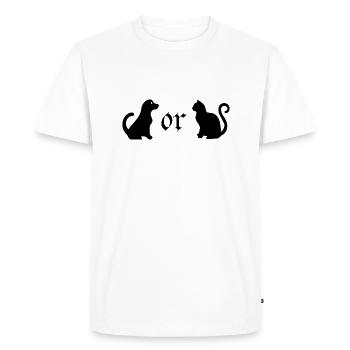 Chat, chat, animal, animal domestique, animal domestique - T-shirt Premium bio Homme - blanc - Devant - Nico (187cm)