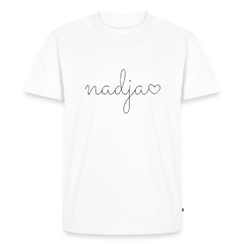 Nadja surname first name - Men's Premium Organic T-Shirt - white - Front - Nico (187cm)