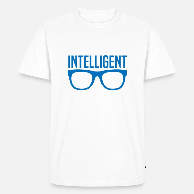Intelligenter Junge oder Mädchen - Männer Premium Bio T-Shirt - Weiß