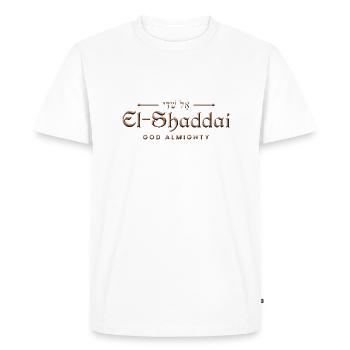 El Shaddai - Dieu Tout-Puissant - Vêtements chrétiens - T-shirt Premium bio Homme - blanc - Devant - Nico (187cm)