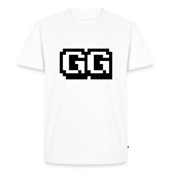 Nerd Bon jeu - T-shirt Premium bio Homme - blanc - Devant - Nico (187cm)