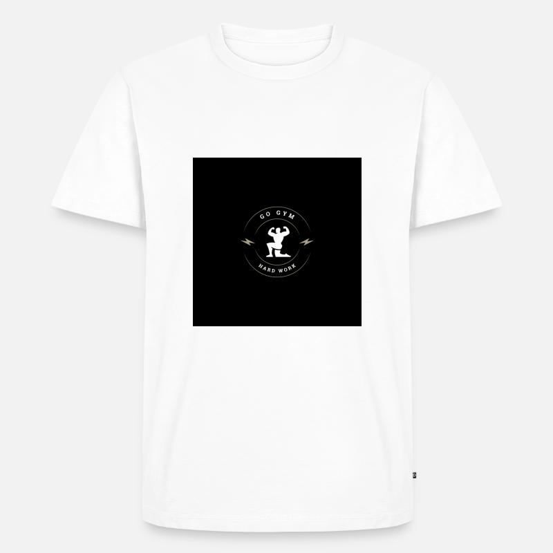 Harte Arbeit - Männer Premium Bio T-Shirt - Weiß