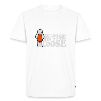 oie en liberté - T-shirt Premium bio Homme - blanc - Devant - Nico (187cm)