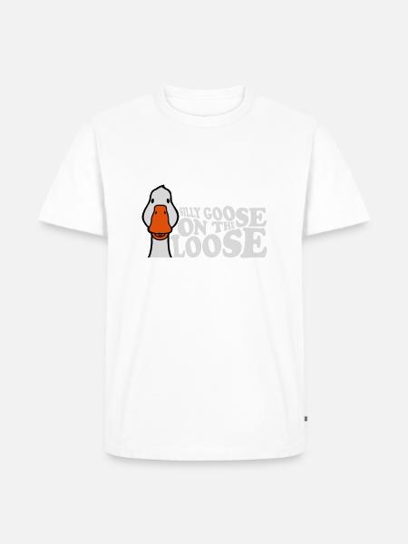 goose on the loose - Men's Premium Organic T-Shirt - white