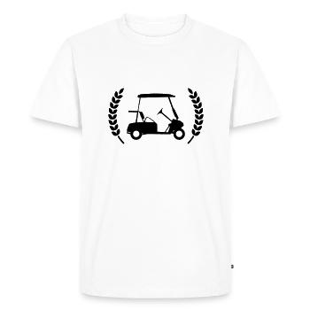 Voiture club de golf - T-shirt Premium bio Homme - blanc - Devant - Nico (187cm)