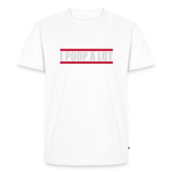 Je fais beaucoup caca - T-shirt Premium bio Homme - blanc - Devant - Nico (187cm)