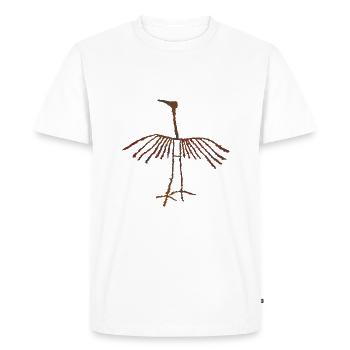 Grue - T-shirt Premium bio Homme - blanc - Devant - Nico (187cm)