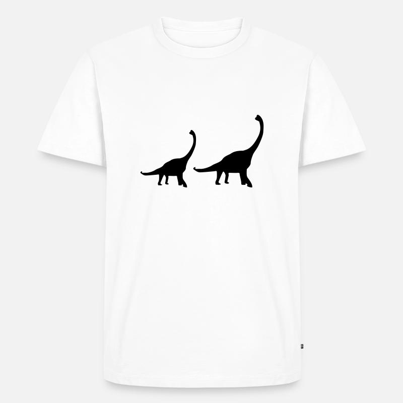 dinosaurier - Männer Premium Bio T-Shirt - Weiß