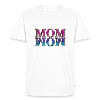 Mama Mom Wow Mothers Day Funny Cute Family Mother - Men's Premium Organic T-Shirt - white - Front - Nico (187cm)