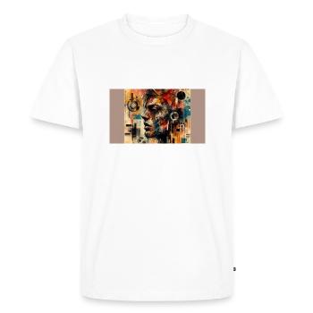 Chaos Unleashed: A Burst of Colorful Meltdown - Men's Premium Organic T-Shirt - white - Front - Nico (187cm)