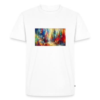 Abîme - T-shirt Premium bio Homme - blanc - Devant - Nico (187cm)
