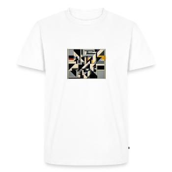 Le cosmisme élevé : un jeu lumineux de formes - T-shirt Premium bio Homme - blanc - Devant - Nico (187cm)