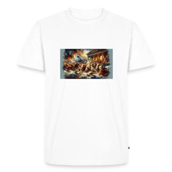 « Symphonie chaotique de couleurs » - T-shirt Premium bio Homme - blanc - Devant - Nico (187cm)