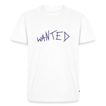 Lettrage grunge recherché - T-shirt Premium bio Homme - blanc - Devant - Nico (187cm)