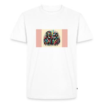 The Electrifying Rhythm: Punk Art - Men's Premium Organic T-Shirt - white - Front - Nico (187cm)