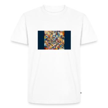 "Dynamic Contrasts: Embracing the Spirit of - Men's Premium Organic T-Shirt - white - Front - Nico (187cm)