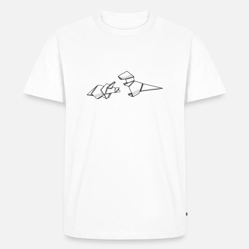 Dino-Freunde - Männer Premium Bio T-Shirt - Weiß