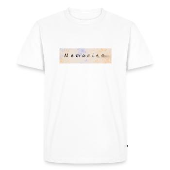 Mémoires - T-shirt Premium bio Homme - blanc - Devant - Nico (187cm)