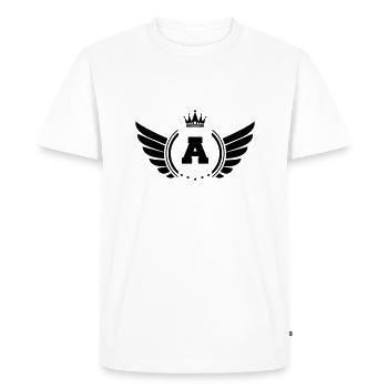 coat of arms A - Men's Premium Organic T-Shirt - white - Front - Nico (187cm)