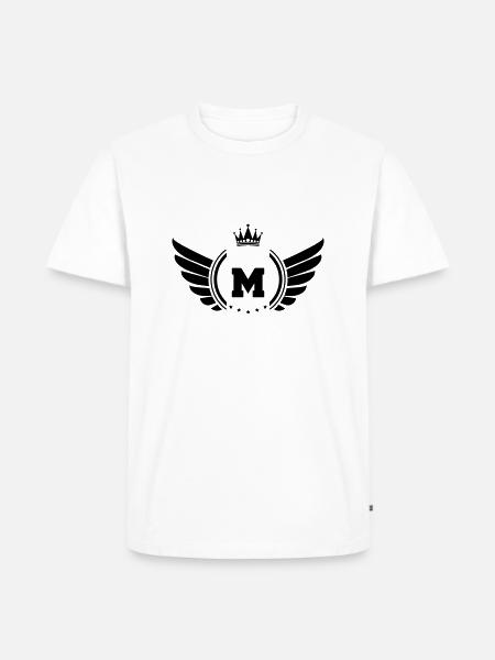wappen M - Männer Premium Bio T-Shirt - Weiß