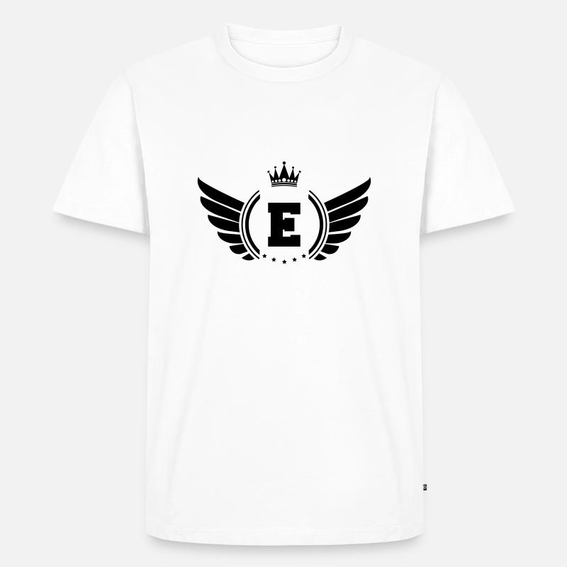 wappen E - Männer Premium Bio T-Shirt - Weiß