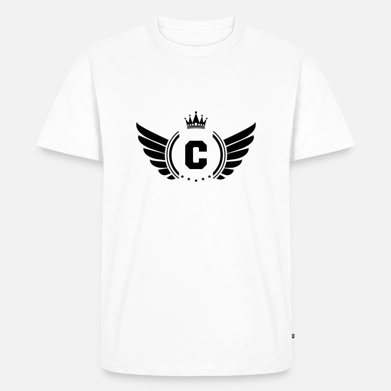 wappen C - Männer Premium Bio T-Shirt - Weiß
