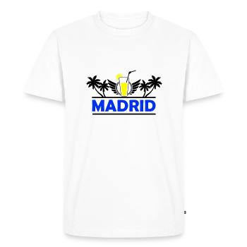 Madrid 2 - Men's Premium Organic T-Shirt - white - Front - Nico (187cm)