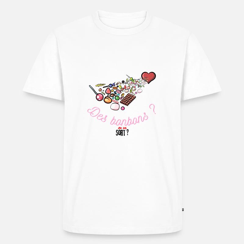 Süßigkeiten? Oder ein Zauber? - Männer Premium Bio T-Shirt - Weiß