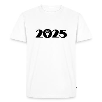 Glaces 2025, glaces 2025, vacances 2025 - T-shirt Premium bio Homme - blanc - Devant - Nico (187cm)