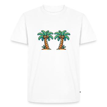 Palm trees - Men's Premium Organic T-Shirt - white - Front - Nico (187cm)