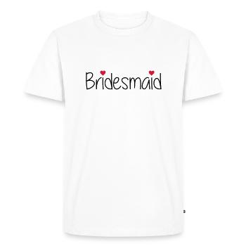 Bridesmaid - Men's Premium Organic T-Shirt - white - Front - Nico (187cm)