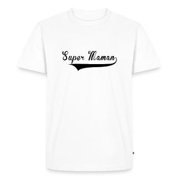 Super Maman - T-shirt Premium bio Homme - blanc - Devant - Nico (187cm)