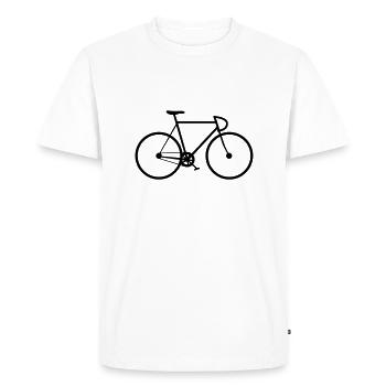 Fixie - T-shirt Premium bio Homme - blanc - Devant - Nico (187cm)