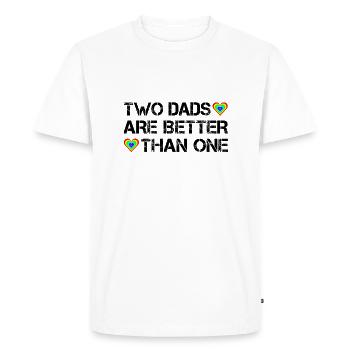 Two dads are better than one - Men's Premium Organic T-Shirt - white - Front - Nico (187cm)