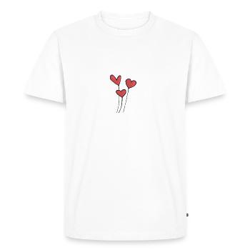 love baloons, heart - Men's Premium Organic T-Shirt - white - Front - Nico (187cm)